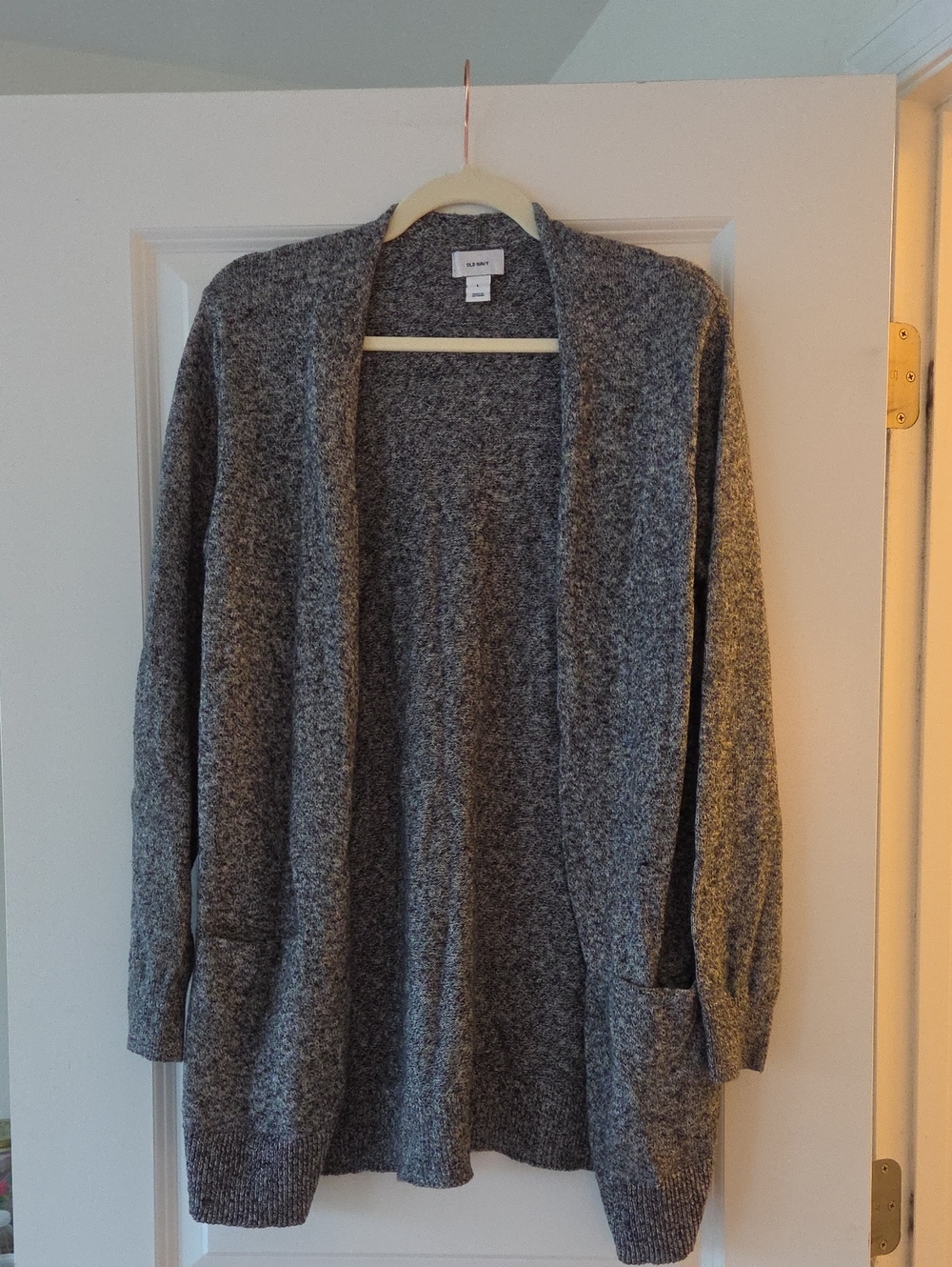 Old Navy Heather Gray Open-Front Pocket Cardigan